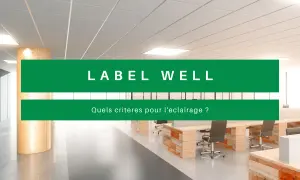 Bureau moderne avec éclairage certifié WELL. Découvrez les critères pour un éclairage optimal.