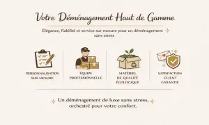 Annoncez un déménagement de luxe : personnalisation, équipe pro, matériel éco, satisfaction garantie. Votre confort avant tout.