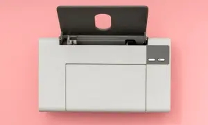 Imprimante Epson avec couvercle ouvert. Message d'erreur : cartouche compatible non reconnue.