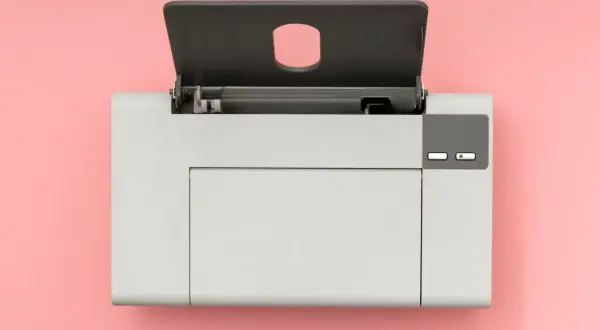 Imprimante Epson avec couvercle ouvert. Message d'erreur : cartouche compatible non reconnue.