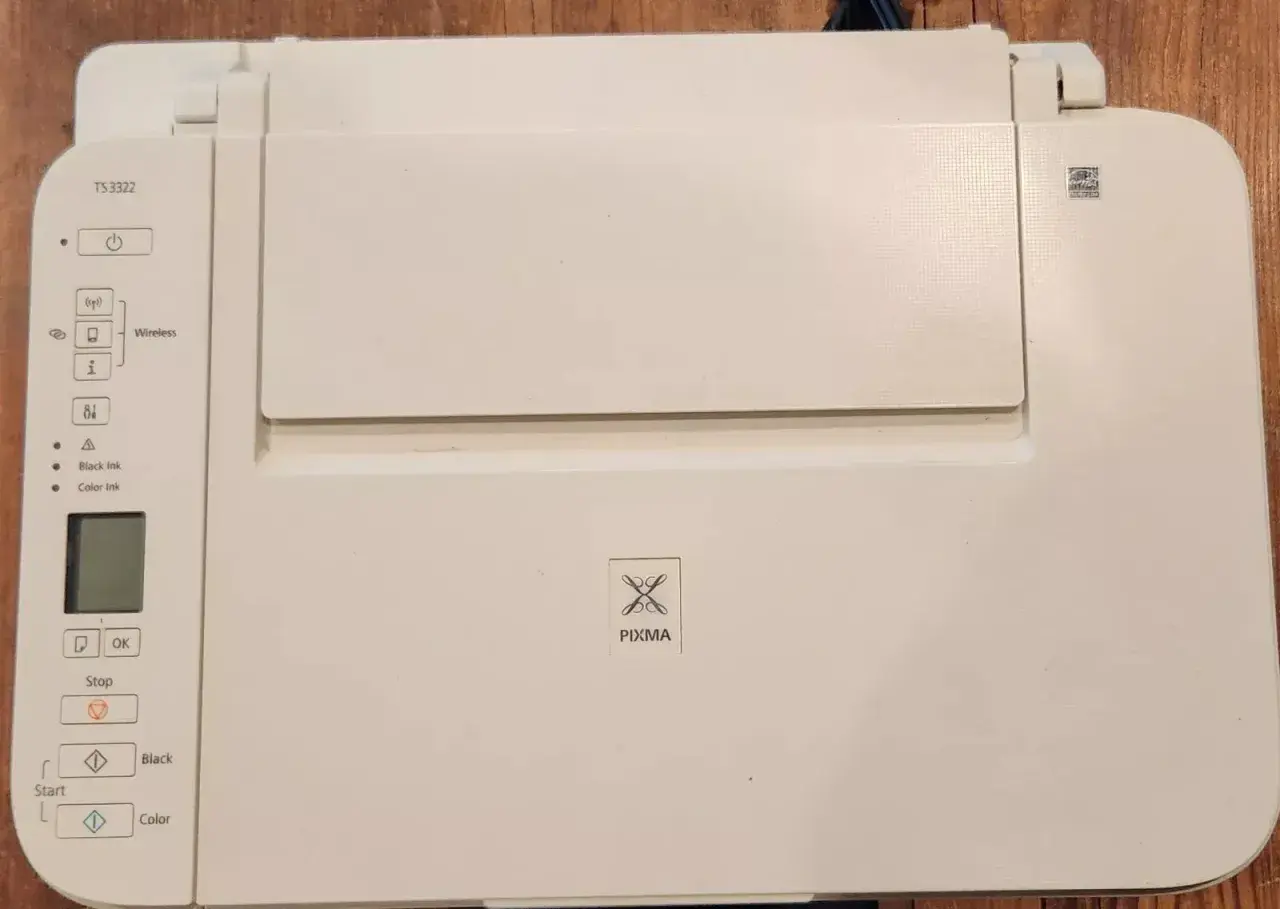 Imprimante Canon Pixma TS3322. Aide pour réinitialiser cartouche encre canon pixma.