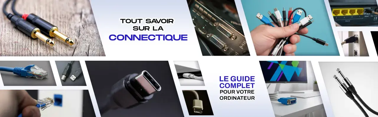 Divers connecteurs informatiques : jack, USB, Ethernet, et plus encore. Un guide complet pour votre ordinateur.