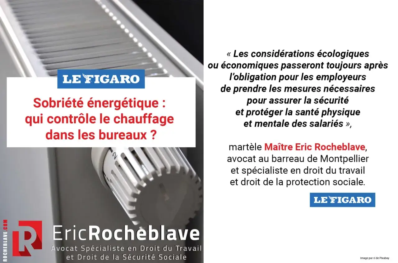 Radiateur et thermostat symbolisant la température bureau code du travail. Le Figaro interroge sur le contrôle du chauffage.