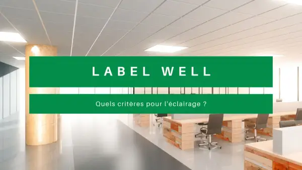 Bureau moderne avec éclairage certifié WELL. Découvrez les critères pour un éclairage optimal.
